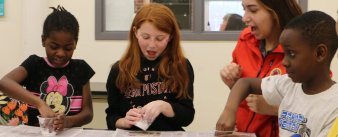 students making silly putty