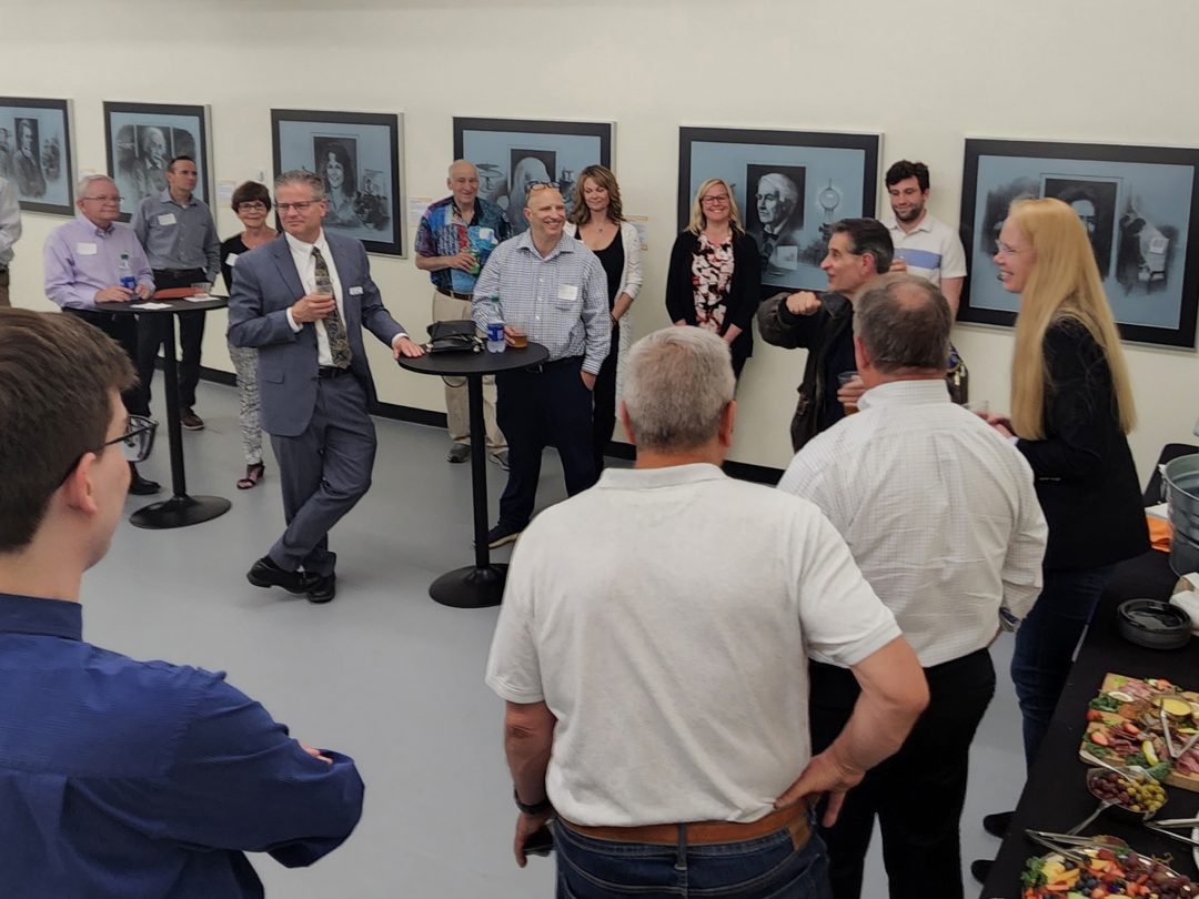Satellite Donors listen to a speach