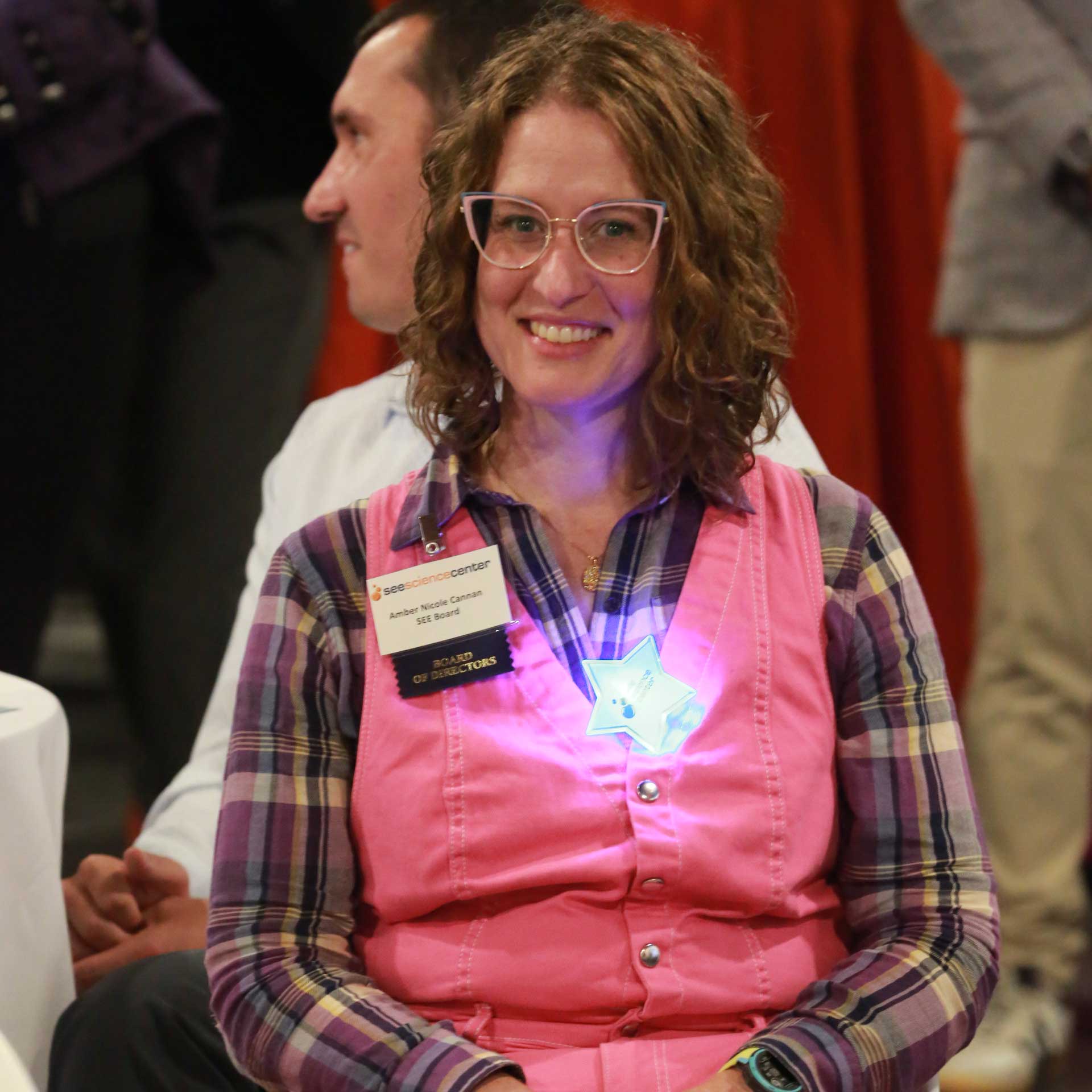 a donor wearing her star button