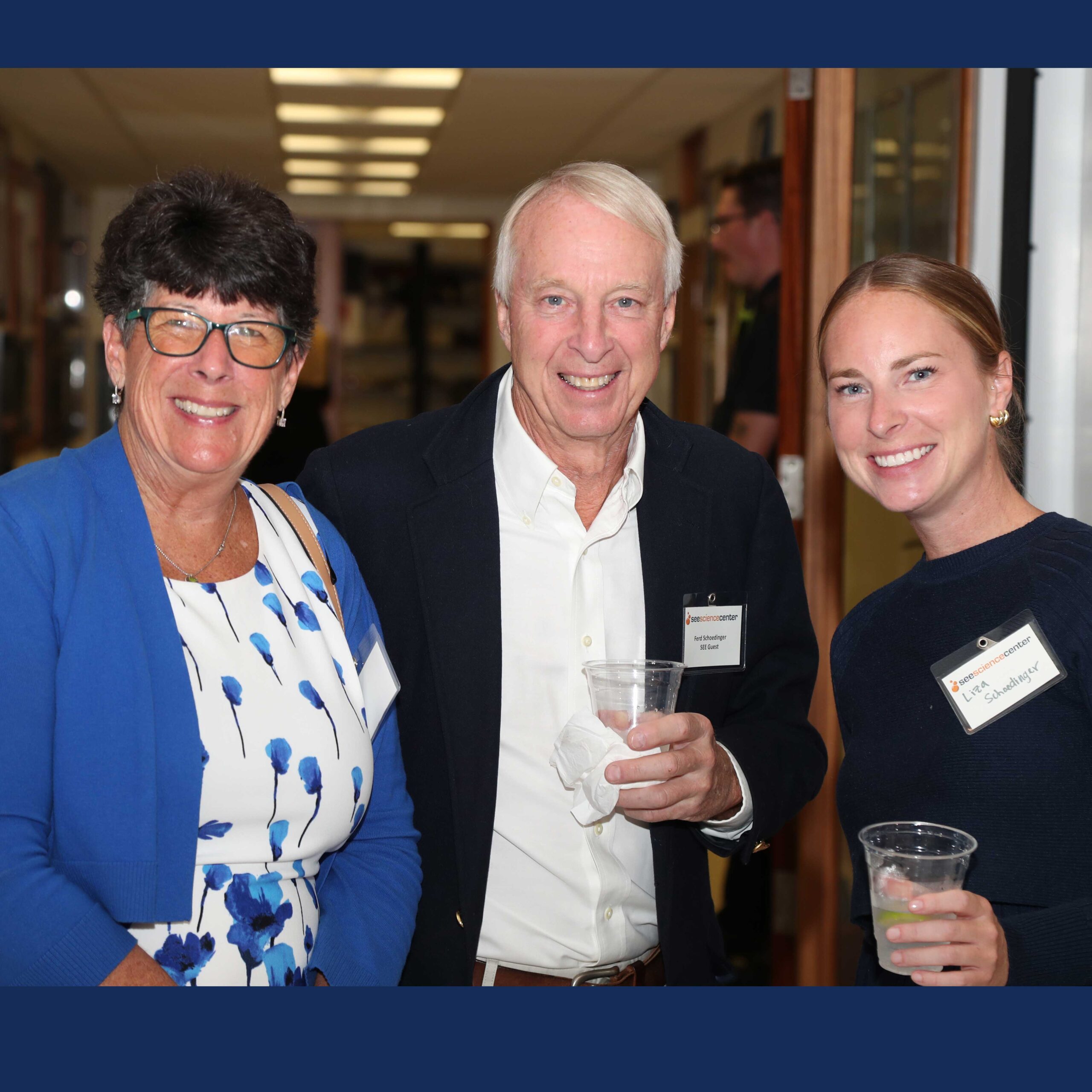 3 donors pose fpr a photo